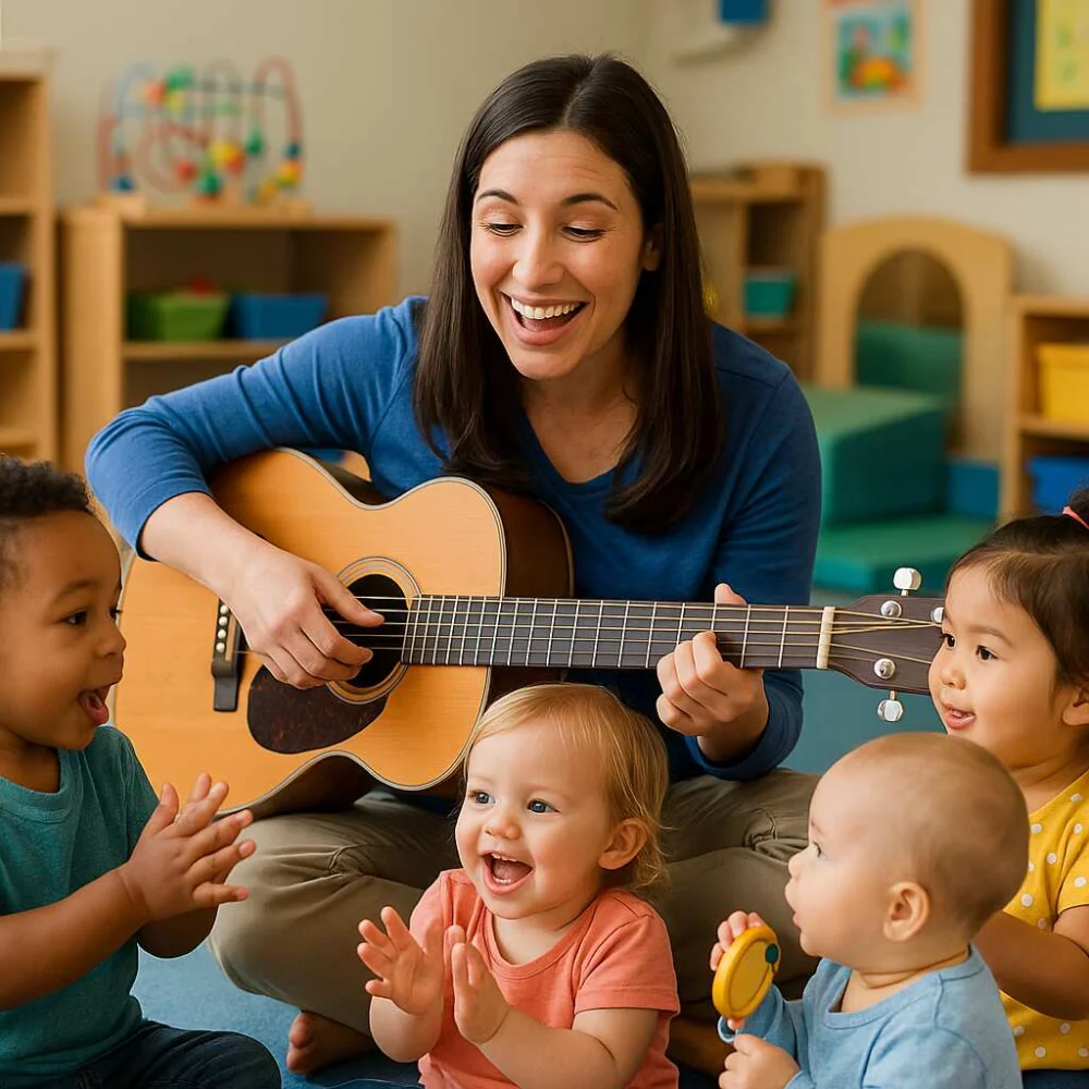 How Music Helps Young Children Learn at Deerfield Daycare Centers
